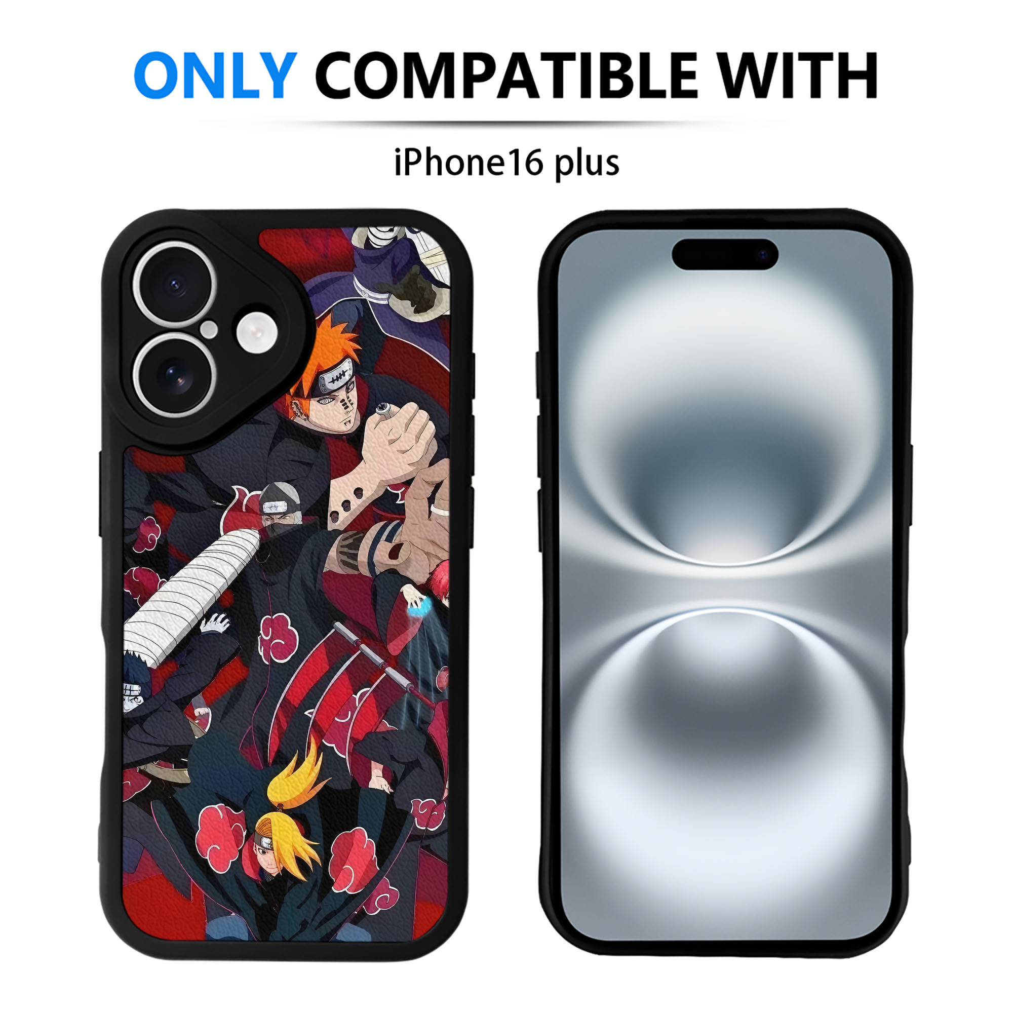 （画像用） NARUTO -ナルト- NARUTO -ナルト- 疾風伝 【iPhone 16シリーズ対応】シリコンスマホケース（レザー調） 材質：シリコン